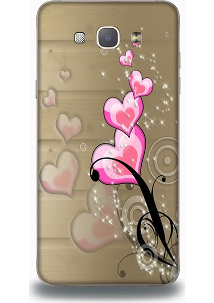 Samsung A8 Kılıf - Mini Kalpler Desenli Arka Kapak
