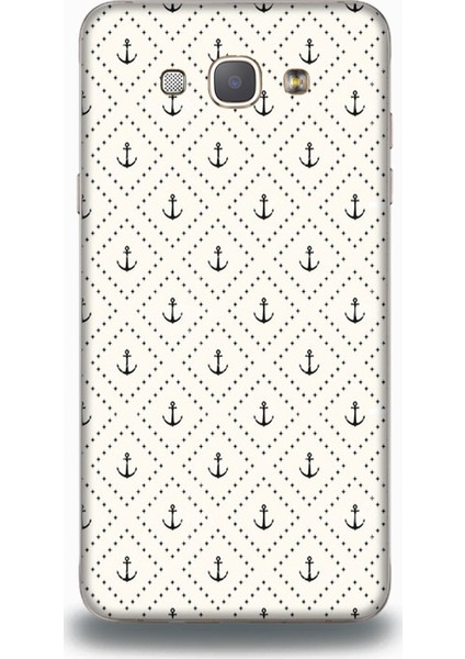 Samsung A8 Kılıf - Gemici Demiri Desenli Arka Kapak
