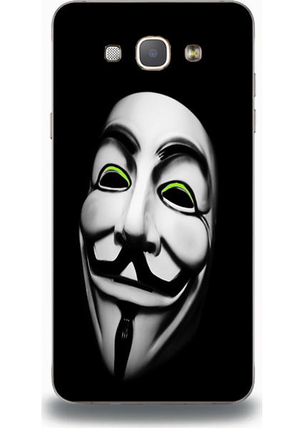 Samsung A8 Kılıf - V For Vandetta Face Desenli Arka Kapak