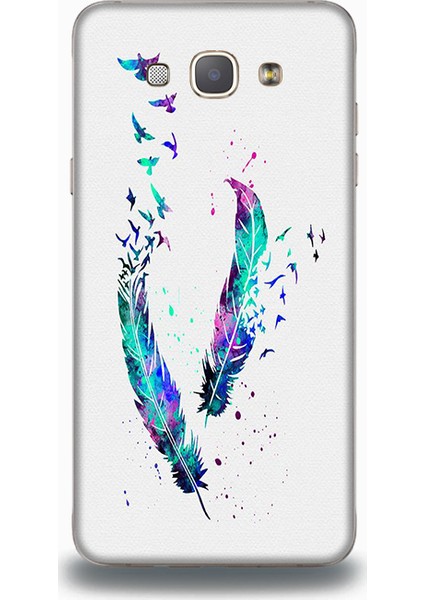 Samsung A8 Kılıf - Renkli Sonsuzluk Desenli Arka Kapak