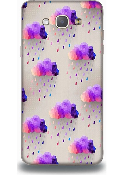 Samsung A8 Kılıf - Bulut Desenli Arka Kapak