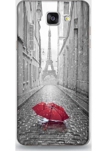 Samsung A9 Kılıf - Eyfel Kulesi Manzarası Desenli Arka Kapak