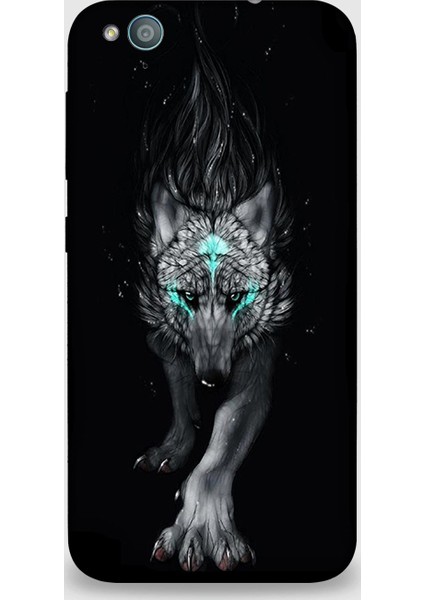 Turkcell T60 Kılıf - Fantasy Wolf Desenli Arka Kapak