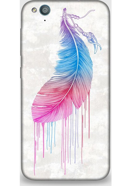 Turkcell T60 Kılıf - Tüy Desenli Arka Kapak