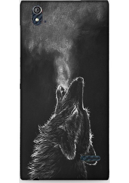 Turkcell T50 Kılıf - Kurt Desenli Arka Kapak