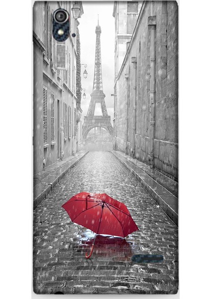 Turkcell T50 Kılıf - Eyfel Kulesi Manzarası Desenli Arka Kapak