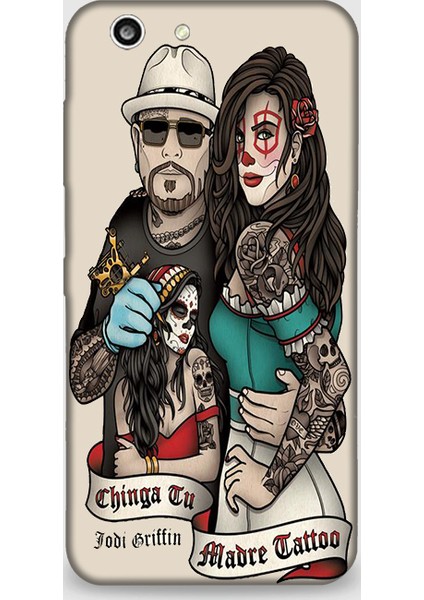 Turkcell T70 Kılıf - Girl And Boy Tatto Desenli Arka Kapak