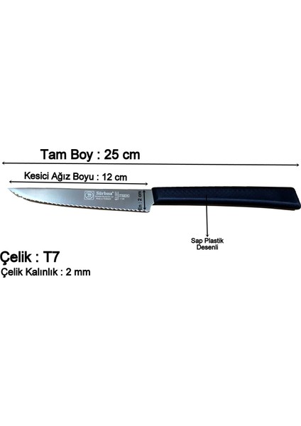 Sürmene Sürbısa 61107 Steak ( Biftek ) Bıçağı 12 Cm