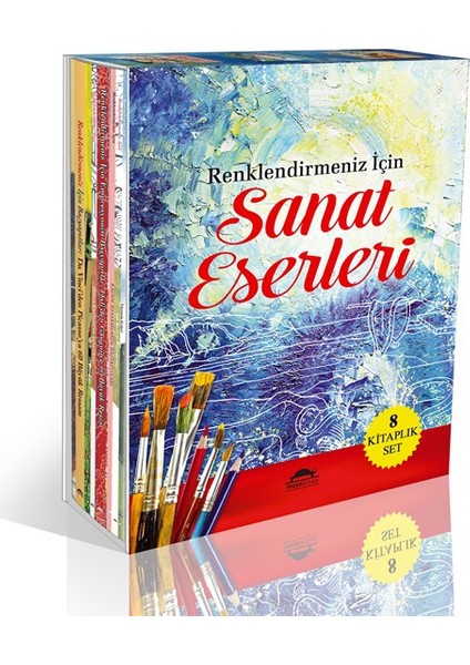 Sanat Eserleri Seti - 8 Kitap Takım - Renklendirmeniz İçin