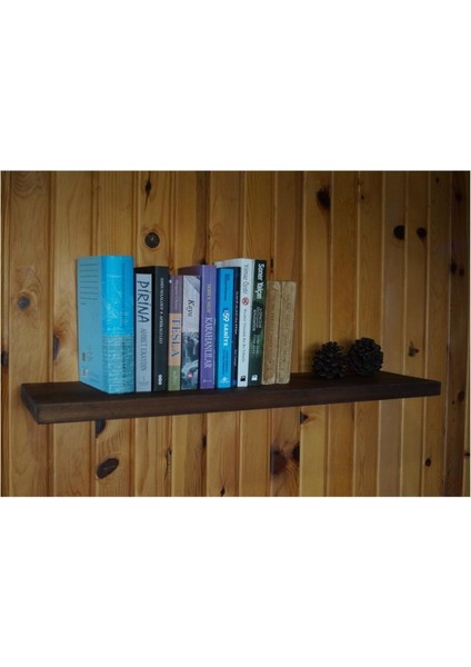 Gizli Askılı Masif Duvar Rafı - 120 Cm