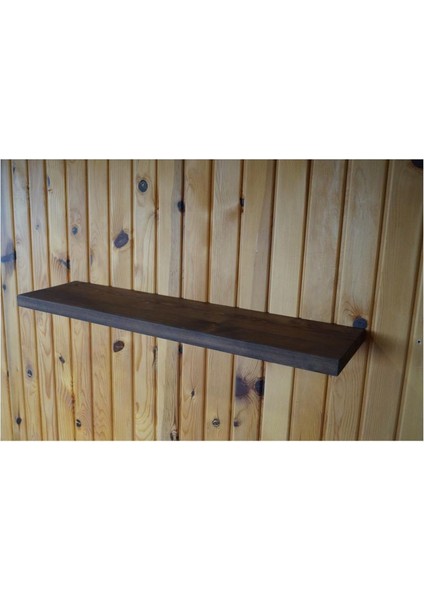 Gizli Askılı Masif Duvar Rafı - 120 Cm