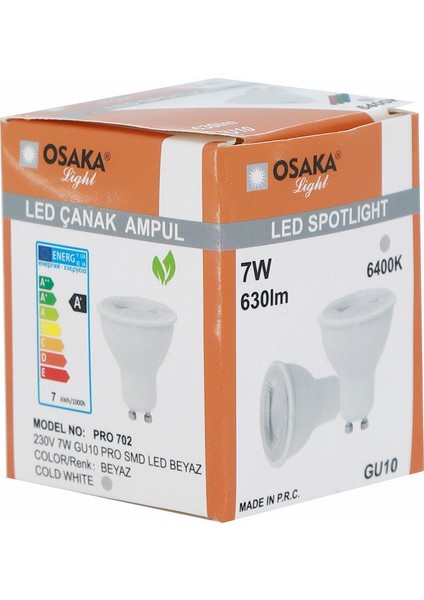 Osaka Light 7Watt-50watt GU-10  PRO SMD Led Ampül Beyaz