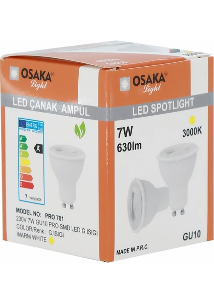 Osaka Light 7Watt-50watt GU-10  PRO SMD Led Ampül Günışığı