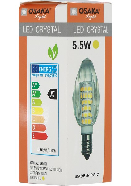 Osaka Light 5,5Watt-50watt  Led Crystal Ampül Günışığı