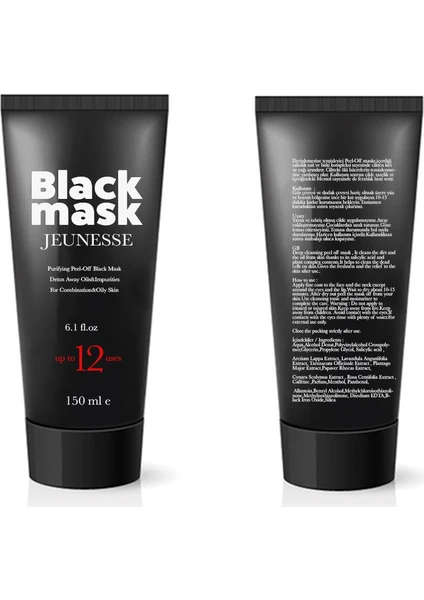 Black Mask Jeunesse Soyulabilir Siyah Maske 150Ml