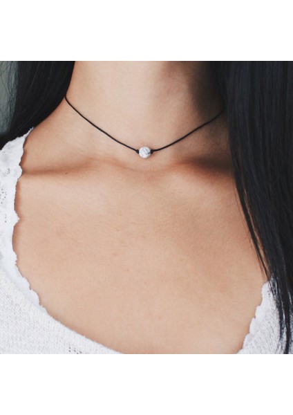 Rodyum Kaplama Choker Tasarım Kolye