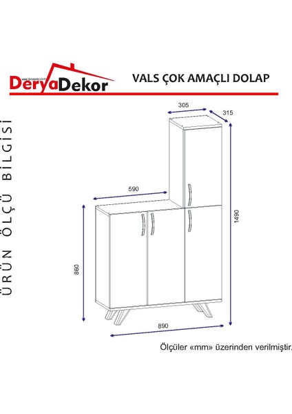 Vals Çok Amaçlı Dolap Beyaz