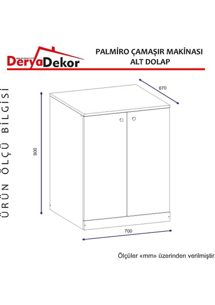 Palmira Çamaşır Makinesi Alt Dolap