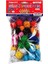 Simli Ponpon 10 Renk Karışık 3 Cm 50'li Paket 1
