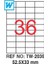 52,5 x 33 Mm Laser Etiket Tw-2035 1