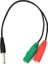 4 pin 3.5mm Stereo Erkek - 2 x 3.5mm Stereo Dişi Girişli Kablo 1