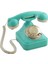 Turkuaz Gümüş Çevirmeli Klasik Telefon 1