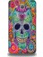 Samsung A8 Kılıf - Colors Skull Desenli Arka Kapak 1