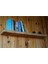 Eskitme Dokulu Gizli Askılı Masif Duvar Rafı - 80 Cm 5