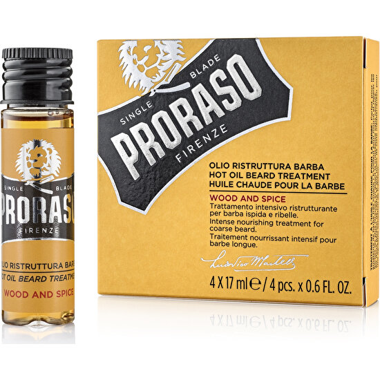 Proraso Sakal Bakım Yağı Sıcak Uygulama - Wood Spice 4x17 ml.