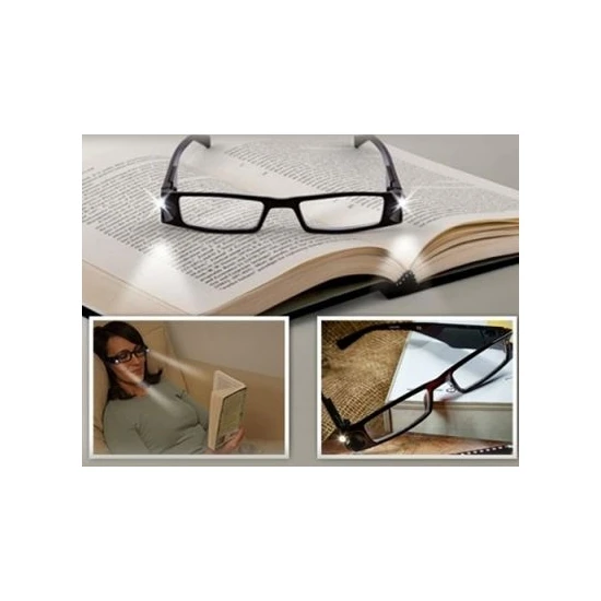 Hediye Paketim Led Işıklı Kitap Okuma Gözlüğü - Numarasız