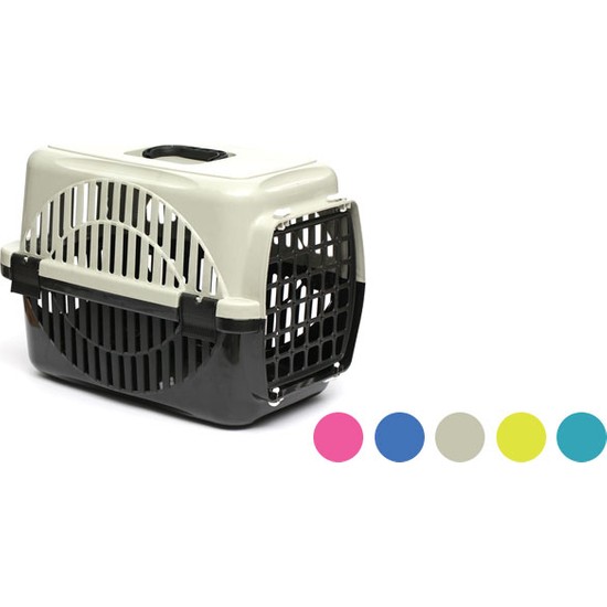 Flip Kedi Köpek Taşıma Kafesi Renkli Gri