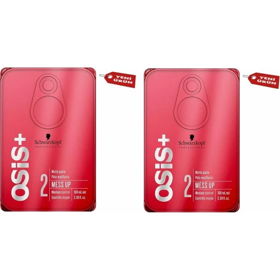 Schwarzkopf  2 Adet  Osis Mess Up Mat Gum 100 Ml - Yeni Ambalaj