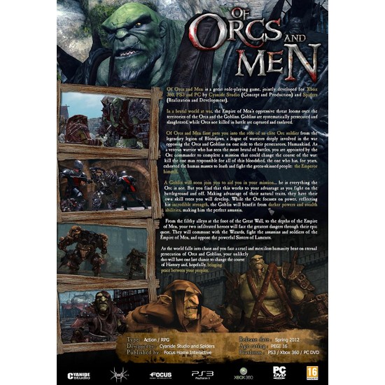 Of Orcs And Men PS3 Fiyatı, Taksit Seçenekleri ile Satın Al