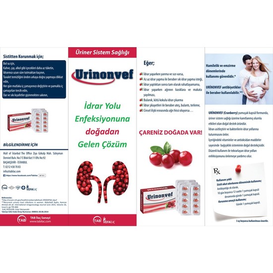Urinonvef Cranberry 30 Kapsül Fiyatı - Taksit Seçenekleri