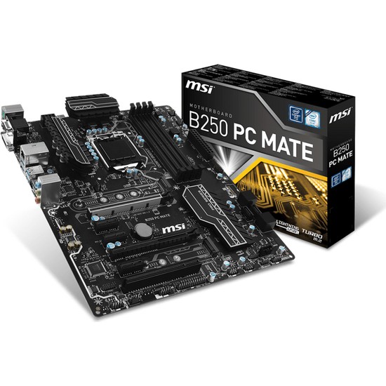 MSI B250 PC MATE Intel B250 2400MHz DDR4 Soket 1151 ATX Anakart