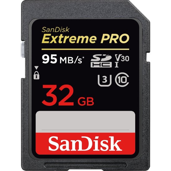 Sandisk Extreme Pro 32GB SDHC 95MB/s V30 UHS-I U3 Hafıza Kartı SDSDXXG-032G-GN4IN