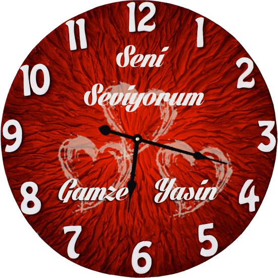 Markakanvas Kişiye ,İsme özel Sevgililer Günü Duvar Saati Fiyatı