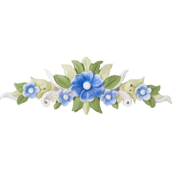 Ensar Mavi Taç Çiçek Desen Büyük Mobilya Süsü Fiyatı