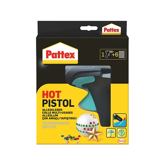 Pattex Hot Pistol Silikon Tabancası + 6 Adet Silikon