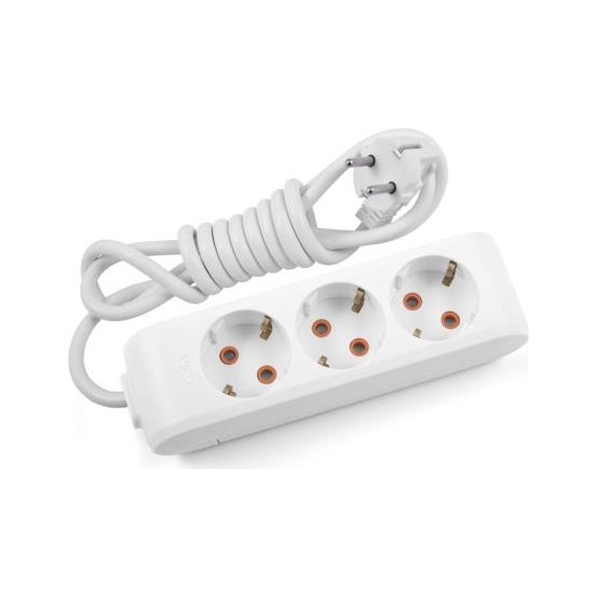 Viko Multi-Let Üçlü Priz Topraklı Kablolu Çocuk Korumalı 2 Metre-Beyaz 90113302