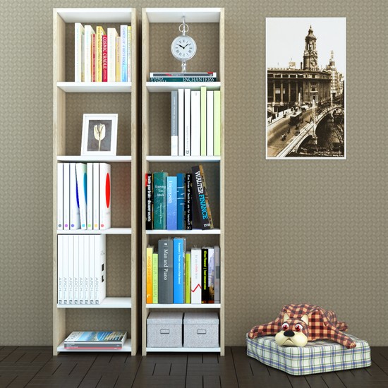 Eyibil Mobilya Deniz 2 � Li Modern Kaliteli Kitaplık Meşe Fiyatı