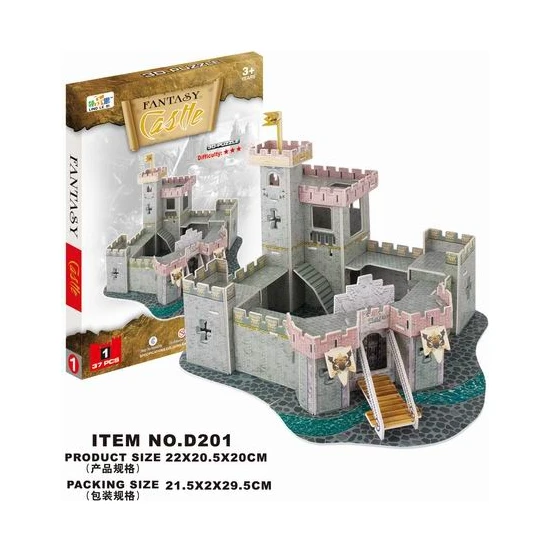 Cc Oyuncak 3D Puzzle Fantasy Castle - 37 Parça