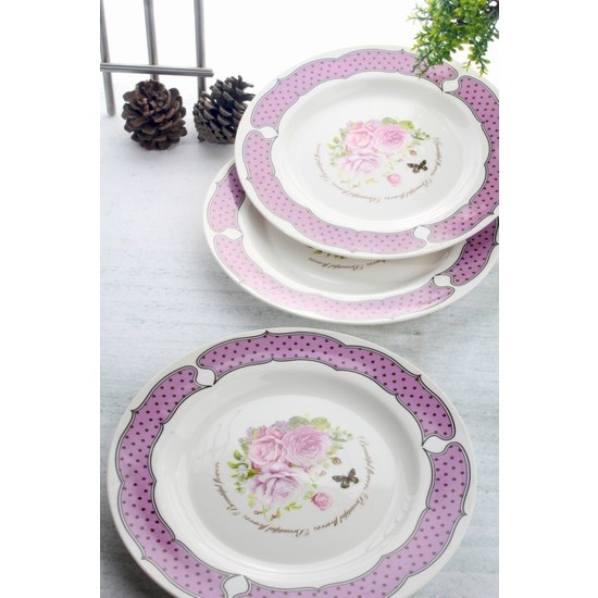 LoveQ Porselen 6�lı Pasta Tabağı Ckr1539 Fiyatı
