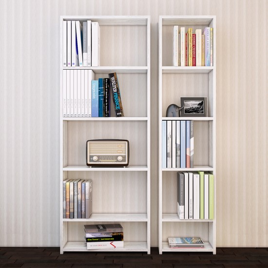 Eyibil Mobilya Bulut 2 � Li Modern Kitaplık Eskitme Beyaz Fiyatı