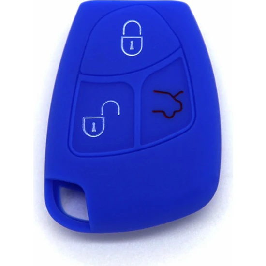 Gsk Mercedes Anahtar Kabı Kılıfı 3 Tuş ( Mavi )Eski Plastik Model