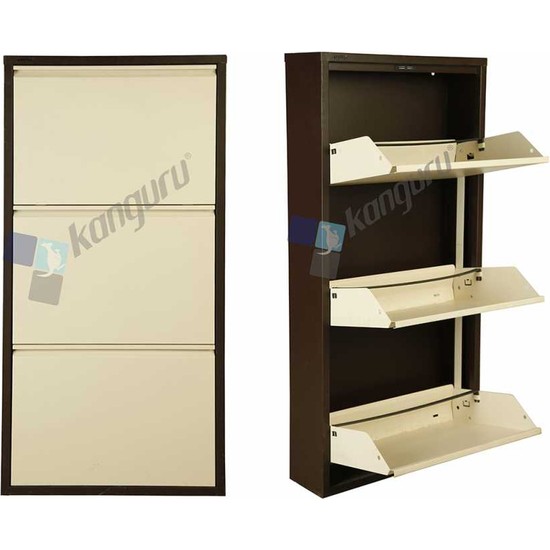Kanguru Metal Ayakkabılık Kanguru 3 lü Gold Kahve/Krem Fiyatı