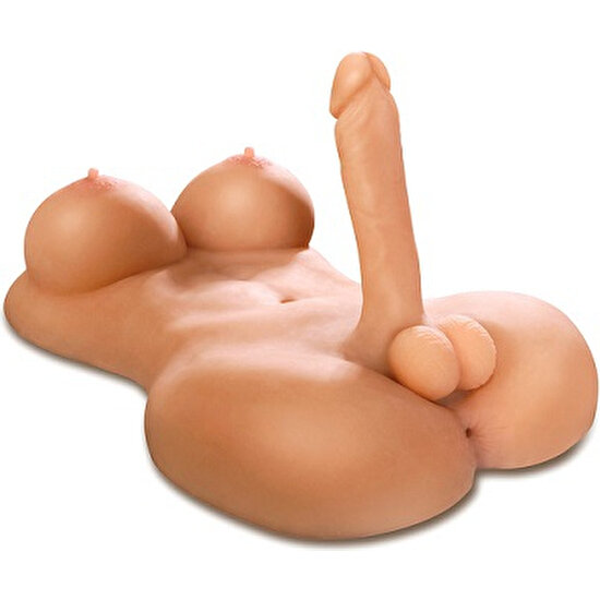 Gerçek Ölçülerde Realistik 18 cm Penisli Travesti Ladyboy Vücut