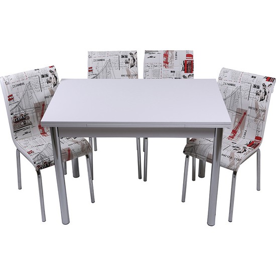 Evistro Açılır Ahşap Mutfak Masa Sandalye Takımı 6+1 Fiyatı