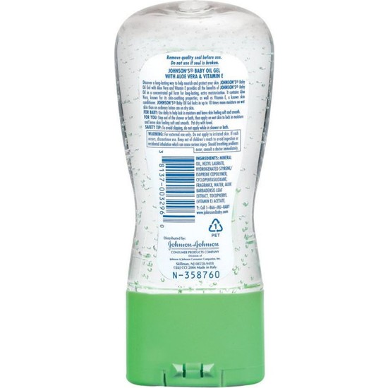 Johnsons Baby Aloe Vera Ve Vitamin E Bebek Yağı Jel 192 ml