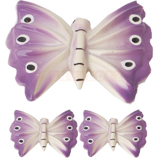 Ensar Lila Kelebek Takım Mobilya Süsü 3 Lü Fiyatı